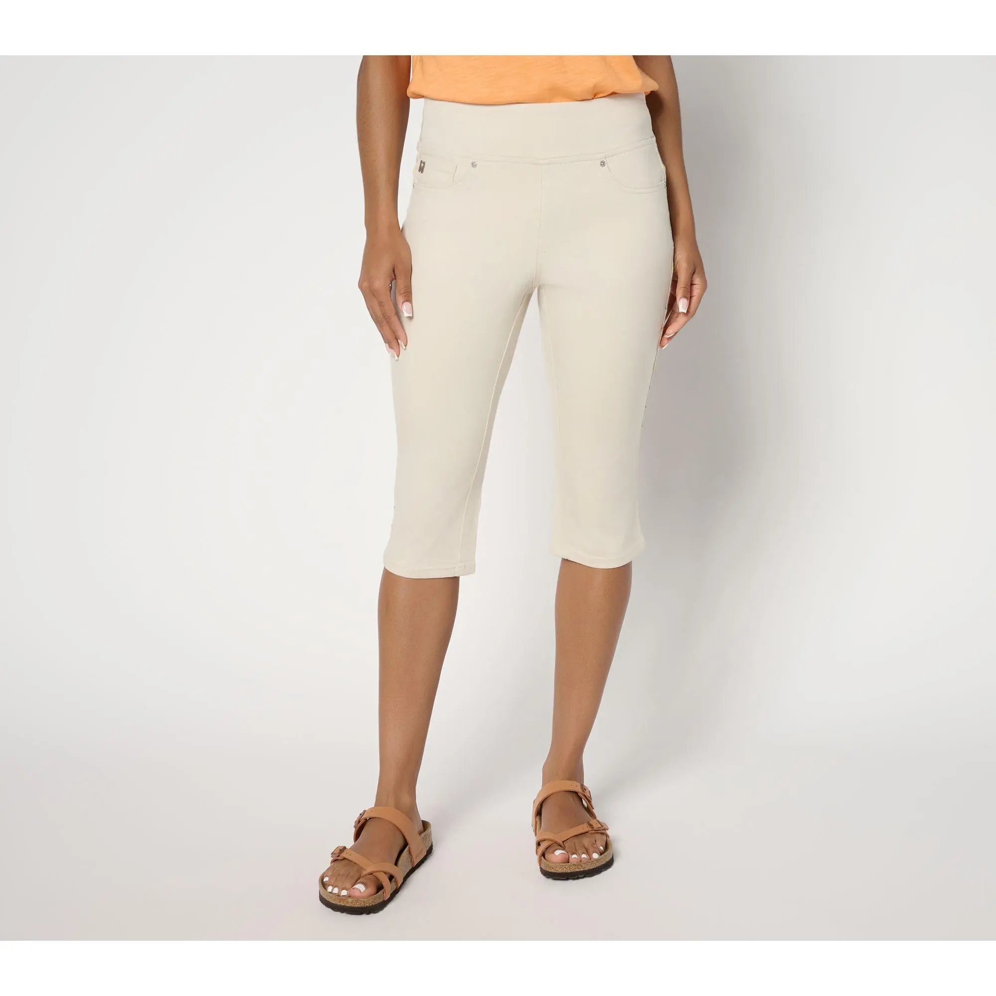 Belle by Kim Gravel Petite TripleLuxe Twill Confetti Pedal Pusher