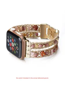 Boho Style Stone Beaded Braided Watch Band, Fashionable Watch Band for Women & Girls, Trendy All-Match & Exquisite Watch Band for Apple Watch, Smart Watch Accessories