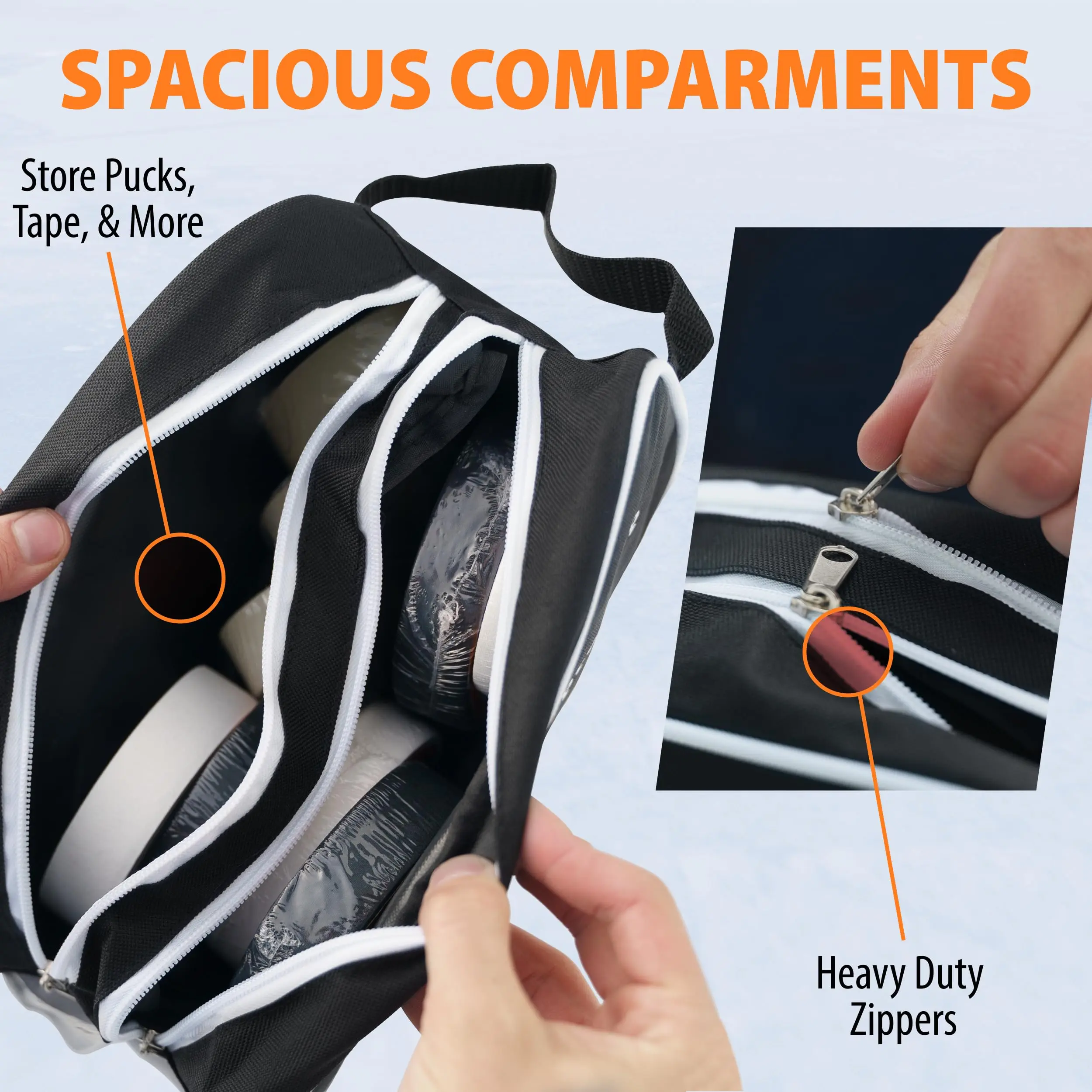 the hockey pro shop Hockey Tape Bag - Hockey Stick Tape, Sock Tape, 3 Rolls of Clear Hockey Sock Tape & Hockey Scissors
