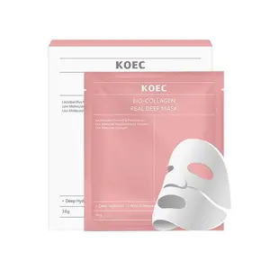 Collagen Facial Mask, 4 Counts/box Deep Cleansing Facial Mask, Moisturizing Facial Skin Care Product for Women & Men, Collagen Hydration Mask, Moisturizing Beauty Mask