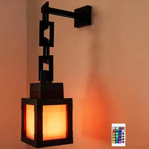 Rechargeable Handmade Funny Lantern Night Light, 16-Color Adjustable RGB LED Lights, 4 Lighting Modes, Remote Control, Cool Room Decor, Creative Birthday & Mothers' Day Gift,summervibes，graduation gifts