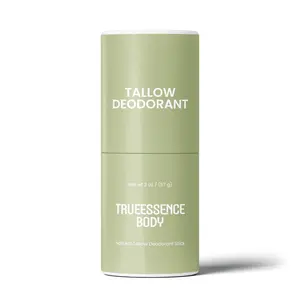 TrueEssence Body Tallow Deodorant - 57g, Bergamot Scented, Lightweight, Nourishing, Natural Ingredients, Arrowroot & Kaolin Clay, Moisture Absorbing, Odor Control, Skin Friendly Body Care Nourishing Nourishing Body Care