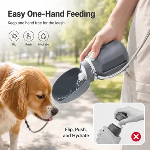 dog water bowl,Summer Outdoor Walking Hiking Accessories for Large Dog On The Go - Grey,27.1oz Constructed using eco-friendly materials and equipped with a leak-prevention mechanism.