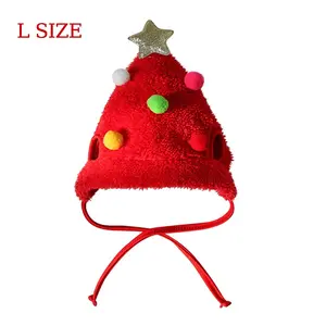 Christmas Dog Hat Washable Pet Cap Bandana Scarf Bibs Santa Elk Cute Cosplay Costume for Small Medium Doggy Cats Headgear Does not apply