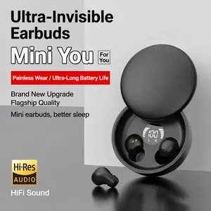 SK26 Bluetooth 5.4 Waterproof Wireless Earphones - Small Invisible In-Ear Audio, Smartphone-Connected, Multi-Device, Sweatproof, Wet/Dry for Sleeping & Sports (White), Smartphone-Connected In-Ear Headphones