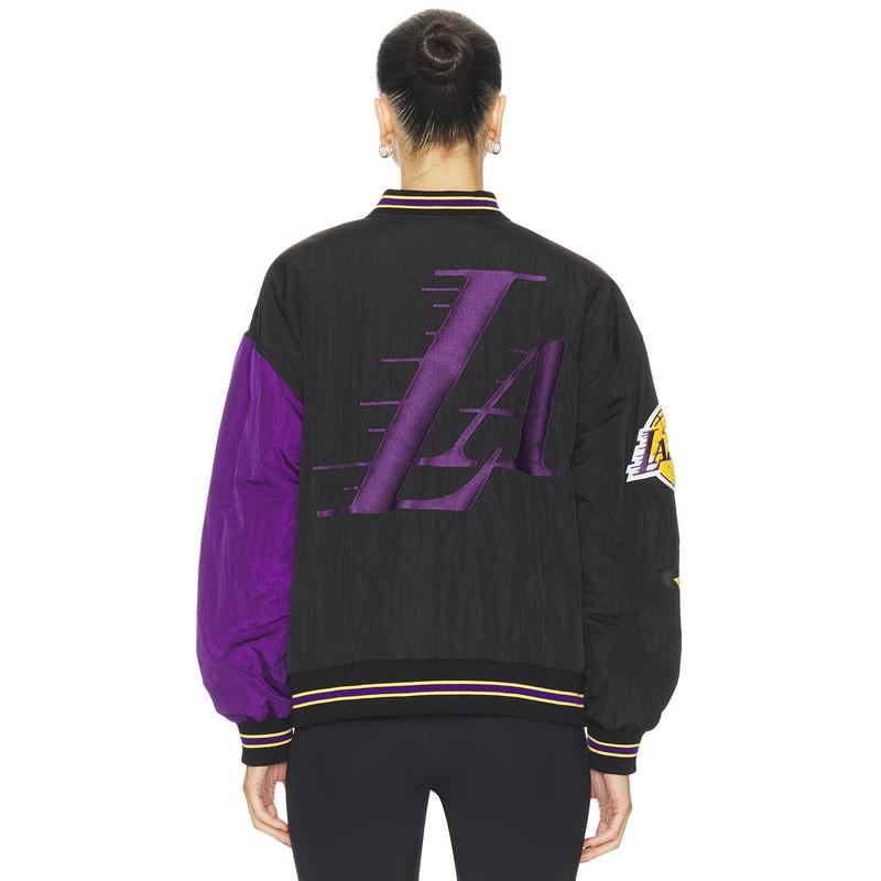 Terez x REVOLVE Eagles Multi Logo Bomber in Black & Green