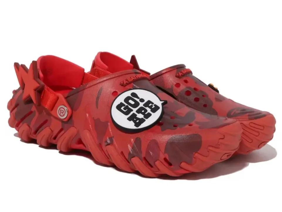Bape x Crocs Echo Ro Clog Red Camo - 5, 6, 7, 8, 10, 11, 12