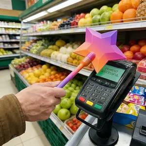 1PC Creative Star Wand Payment Clip, Non-Contact NFC Card Holder, Easy Access ID Wallet, Unique Design for Daily Use