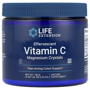 Life Extension Effervescent Vitamin C, Magnesium Crystals, 6.35 oz (180 g)