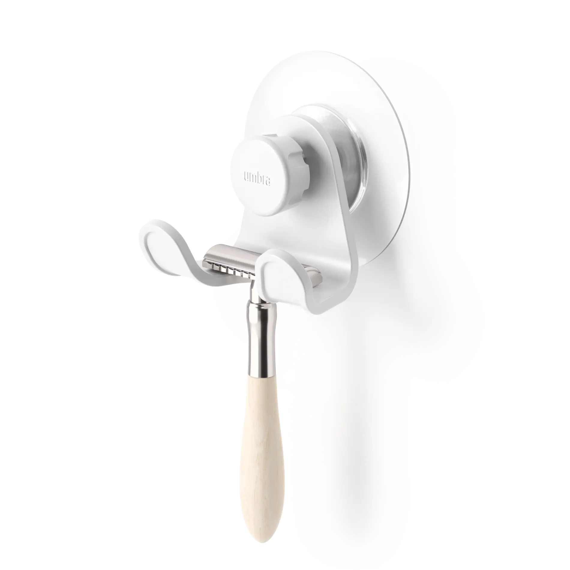 Umbra Flex Adhesive Double Hook, Rust-Proof, Waterproof, Non-Damaging Adhesive, 90% Recycled Plastic