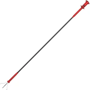 Grabber Tool Magnetic Four-claw Picker, Bendable Hose Reacher Pickup Sweeper with LED Lights, Flexible Long Handy Reaching Assist Tool for Litter Pick/Home Sink/Drain - Red The strong magnetic power makes the maximum grip weight is up to 3Ib.