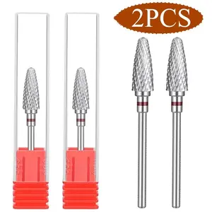 2 Piece Professional Cone-Shaped Nail File Set, Hand and Foot Manicure Dead Skin Remover Polisher, Self-Manicure Accessories Tool Kit