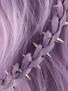 Unisex Metal Ring Hair Buttons, Spiked Dreadlock Accessories, Hip-Hop Punk Rock Street Style, Cool Hair Decor, 10pcs Set, Hair Clip Set