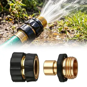 3/4 Inch Garden Hose Quick Connector Fittings, 2026 Upgraded Universal Water Hose Adapter, Male and Female Set for Instant Gardening Connection