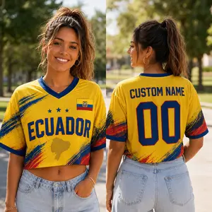Personalized Ecuador-Inspired Sports Jersey, Custom Name Number Mesh Shirt, Adult Youth Matching Game Day Top