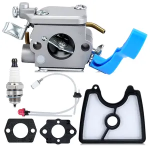 Hipa 590460102 125B Carburetor Kit for Husq 125B 125BVX 125BX Leaf Blower Model Parts Replace Zama C1Q-W37 545081811 Jonsered B2126 BV2126 Blower Carb with 545112101 125B Air Filter Fuel Line Kit