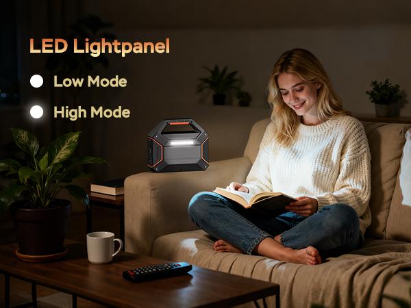 MARBERO 155Wh Solar Generator with 30W Solar Panel Portable Power Station 2 x 100W  AC Outlets(150W Surge) 9 Output Ports Built-in Flashlight for Home Camping Hurricane Emergency