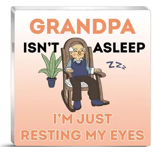 Stocking Stuffers For Grandpa Grandfather Christmas Gifts From Grandkids Grandson Granddaughter Acrylic Funny Plaque Desk Decor Gift For Grandpa Grandfather Christmas Gift