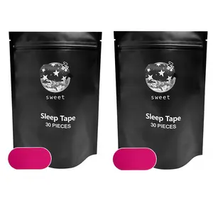 Sweet Mouth Tape 1 - 4 Month Supply Gentle Adhesive Pink & Black Sports Accessories 120 Strips Secure Hold Comfortable for Sensitive Areas