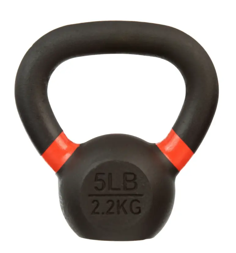 Cast Iron Kettlebell for Home Gym Workouts, 5 lbs