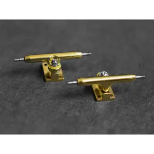 34mm Prodigy Gen2 Pro Fingerboard Trucks - Gold Colorway - Includes Pro Duro Bubble Bushings
