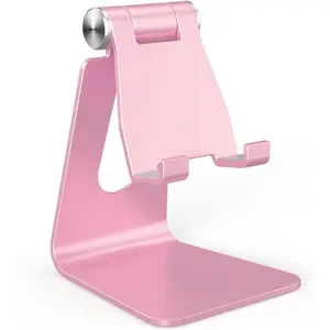 Cell Phone Stand for Desk- Adjustable Phone Stand Holder, Cradle, Dock, Desktop Stand for  17 16, 15, 14, Plus, Pro, Pro Max, 13 12 X XS,4-8" Phones, Office Accessories (Rose )