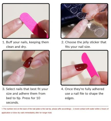24 Pcs Long Square Press On Nails | Planet Pearl Flower Design Fake Nail Tips For Women