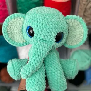 Hand-crocheted jumbo elephant