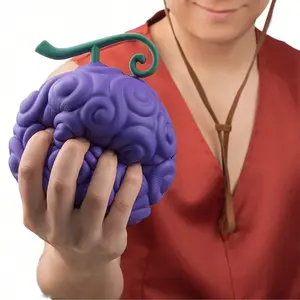 1PC Official Netflix One Piece Live Action S2 Gomu Gomu No Mi Devil Fruit Squishy, Realistic Luffy Rubber Toy, Stress Relief, Desk Decor, Stress Relief Fidgeting