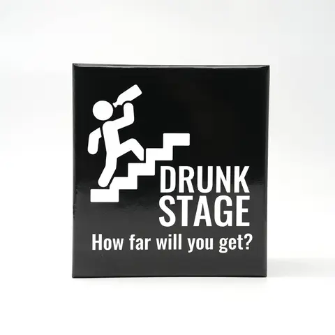 Drunk Stage Tabletop Drinking Game Kit - Adults' Game Nights Activity with 300+ Challenges/Questions, 3-Level Progression for College Events