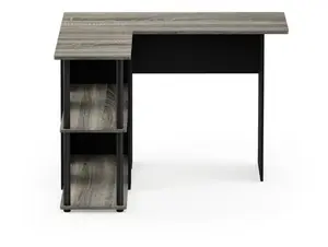 L-Shaped Desk with Bookshelf