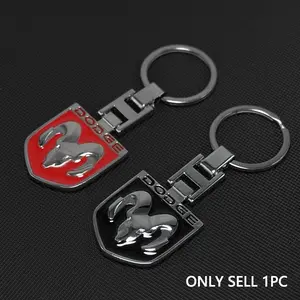 Dodge Emblem Car Keychain Keyring Key Chains Rings Auto Styling Accessories For Ram 1500 Journey Charger Dart Challenger Durango