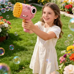 Handheld Outdoor Wedding Party Bubble Machine, 40-Hole Dinosaur Bubble Blower, Includes 50ML Bubble Solution, No 4AA Batteries Included