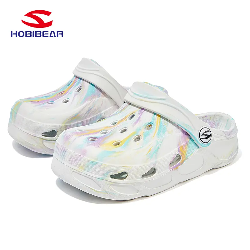 HOBIBEAR Childrens Athletic Sandals for Boys & Girls, Closed-Toe Synthetic Slip On Quick-Dry Water Shoes for Outdoor & Beach, Childrens Sandals, Waterproof, Universal, River Play, 6 - 10 Years, Ankle-Less