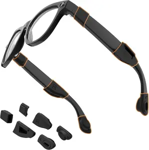 SummerVibes  Waterproof Silicone Cover & Eyeglass Ear Grip Compatible with Ray-Ban Meta Wayfarer/Skyler/Headliner & Gen 2, Sweat-proof, Anti-slip and Skin-friendly Accessories Set for Rayban Smart Glasses, Grip Sleeve