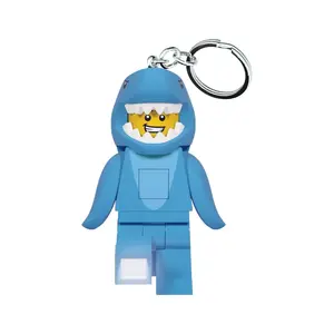 LEGO Minifigures Keychain Light - Shark Suit Guy (KE155H), Bag Charm, Backpack Accessory, 3 inch tall figure