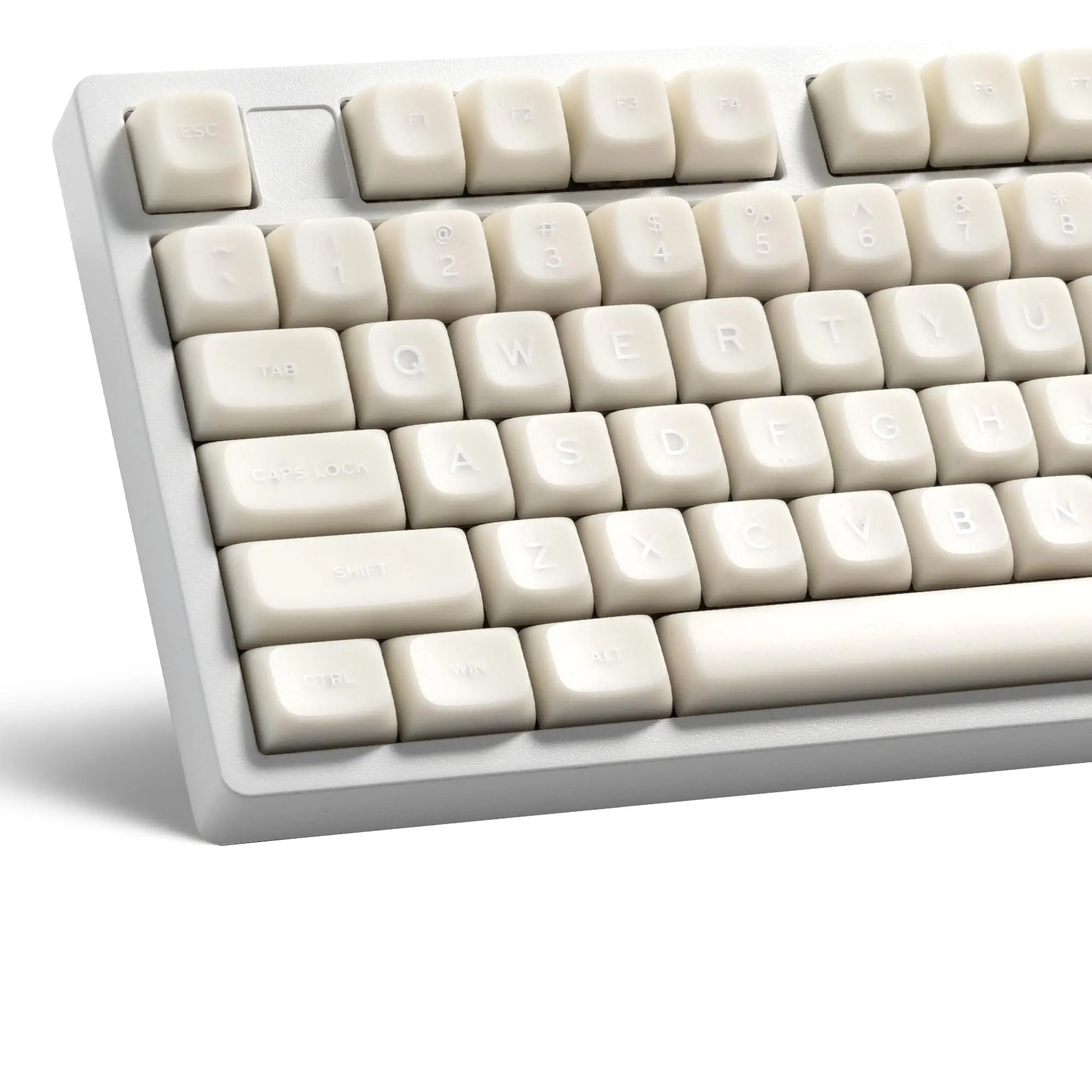 Xvx White Jade Keycaps  Double Shot Pbt Key Caps 132 Keys Mda Profile Keycap Set Compatible With 60%/65%/75%/tkl/96%/100% Layout Cherry Mx Switches Mechanical