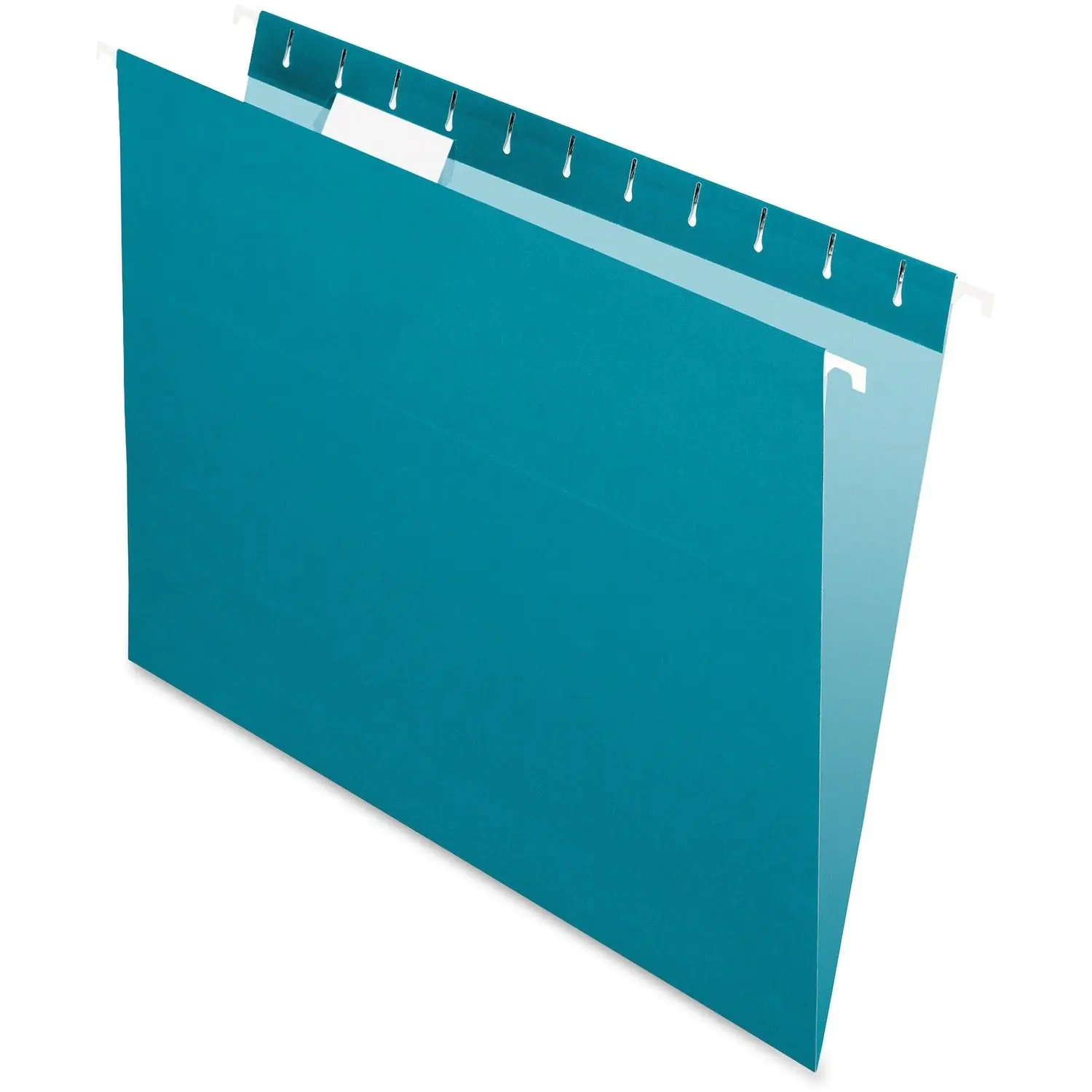 TOPS Products Pendaflex Essentials 1/5 Tab Cut Letter Recycled Hanging Folder, Teal, 8 1/2" Width x 11" Length, 25 / Box, PFX81614