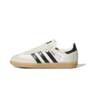 Adidas Samba OG Cream Black Satin Youth / Women's Perfect Daily Trendy Casual Lifestyle Fashion Footwear Walking Sneaker Shoe Girl