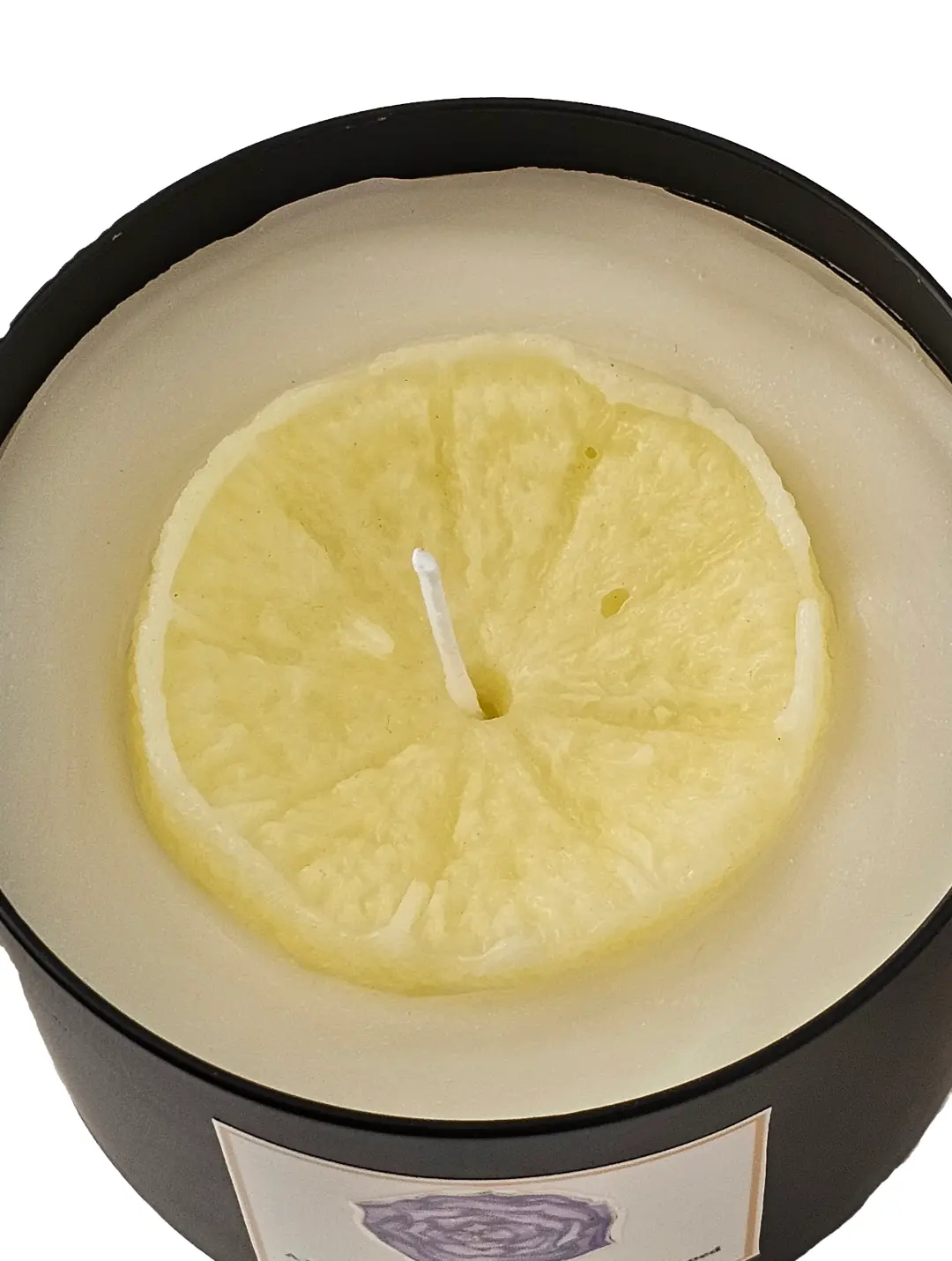 Lemon Slice Aromatherapy Candle, Uplifting Scent for Relaxation & Wellness (Aromatherapy Essential Oil-Infused Candle for Health & Alternative Self-Care)