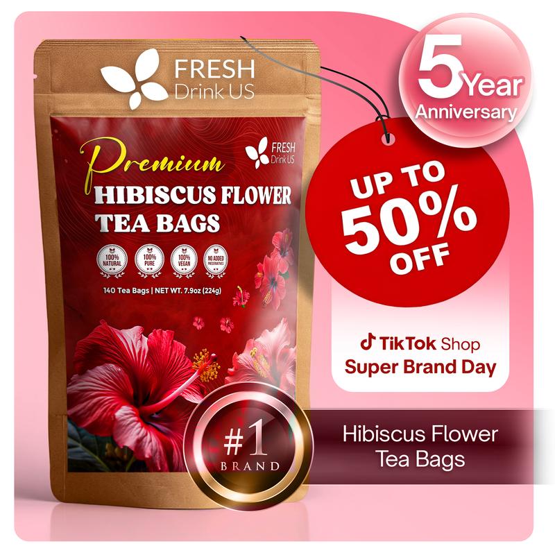 Hibiscus Tea, Premium Hibiscus Flowers Tea Bags, 100% Natural, - TikTok ...
