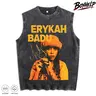 Cool Girl Print Men's Printed Vintage Washed Vest, Loose Fit, Casual Street Style,Men's Casual Crew Neck Sleeveless Washed Vest, Perfect For Summer Vacations. Features A Stylish Print And Y2K Street Style. An Excellent Gift For Boyfriends campingessential