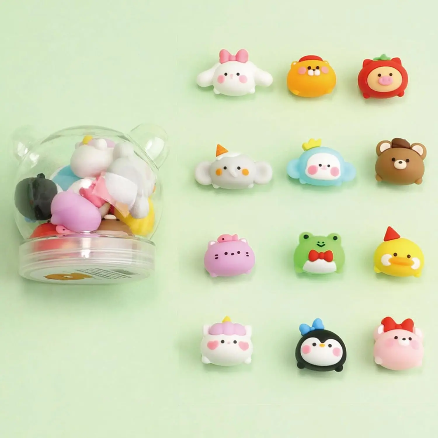 12 Pcs Cute Erasers Cartoon Animal Eraser Kawaii 3D Eraser Pencil Eraser for Students Girls School Office Supplies (Cute Animals)