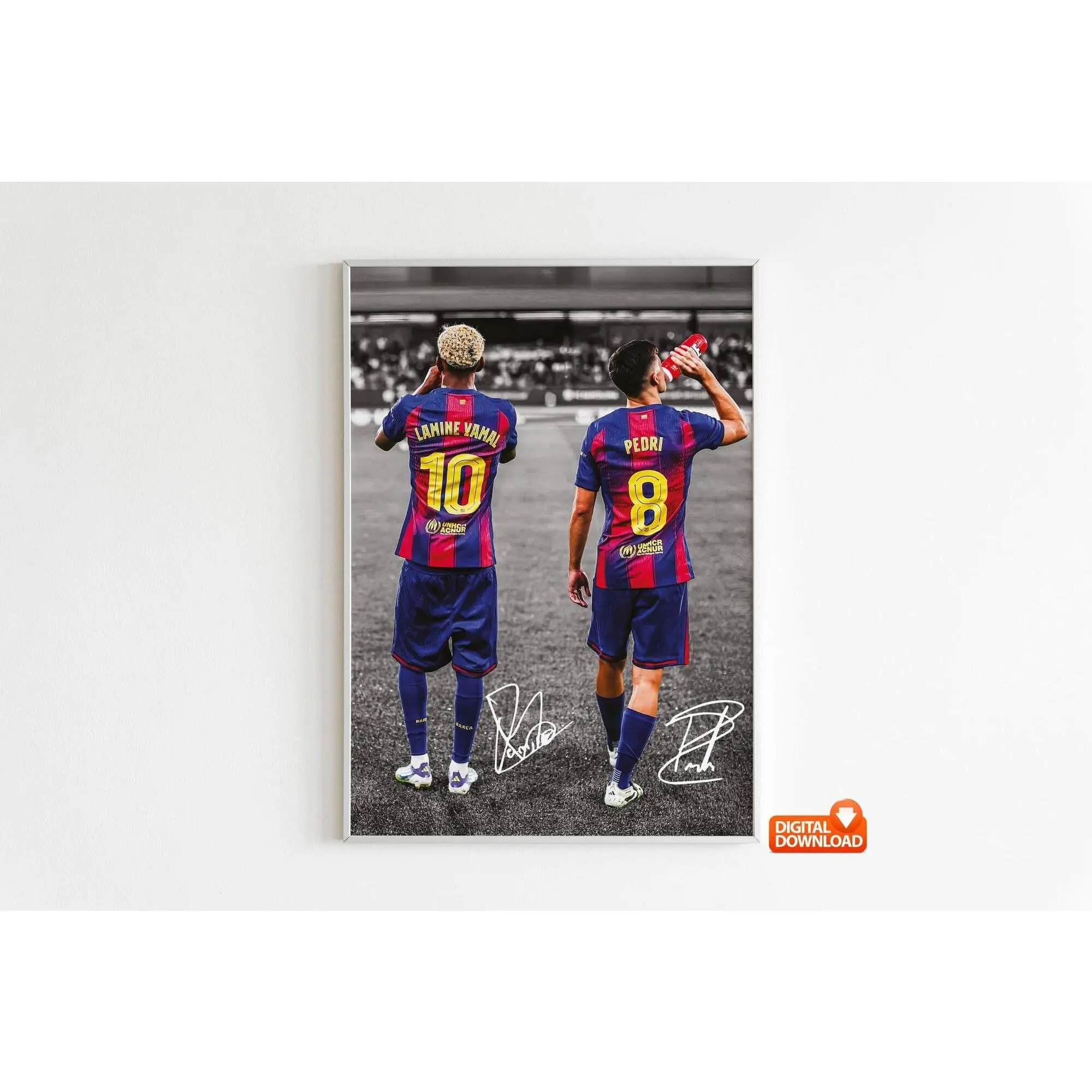 Lamine Yamal Poster, Pedri Poster, Signed Football Poster( Unframed - Print Only )