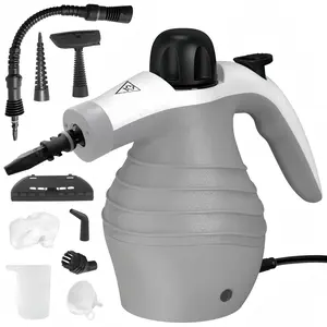 Pressurized Handheld Steam Cleaner, 1 Count Multi-purpose Steamer for Home Use with 9 Attachments To Remove Tough Stains on Car, Upholstery, Grout, Stovetop Handheld Steam Cleaning