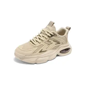 Men's All - Black Thick - soled Dad Shoes, Sneaker, Trendy Street Style, Mesh - spliced Material, Thick Sole for Height Increase, Comfortable on Feet, Ideal for Daily Outfits & Trendy Displays