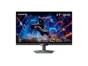 GIGABYTE 27 inch QHD 2K 1440P 200Hz AMD FreeSync Premium & G-SYNC Compatible 1ms HDR400 KVM USB-C USB HUB Gaming Computer Monitor with Height Adjustable, Swivel, Pivot & Tilt Stand M27Q2 SA