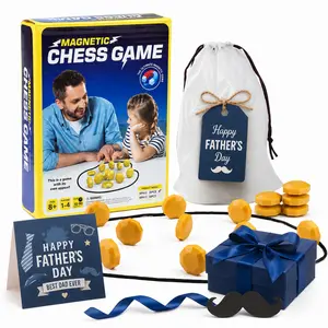 Magnetic Chess Game, Father's Day Gift Magnetic Game with Rope, Two Player Magnetic Party Travel Fun Game, Tabletop Magnetic Strategy Family Party Game, Viral TikTok Game, Happy Mother's Day Gift