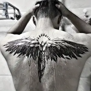 Large Herbal Tattoo Sticker, Revolutionary Temporary Tattoo Technology, 48 Hours Long Lasting Color Rendering, Waterproof and Anti-Friction, Lasts for 7-15 Days, Perfect for Halloween