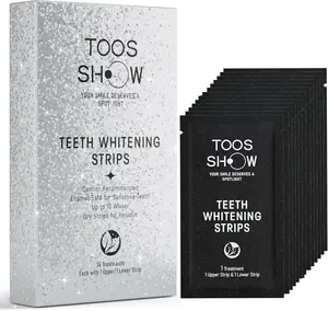 TOOSSHOW 14 Teeth Whitening Strips for Teeth Sensitive, 10 Shade Whiter in 14 Day Treatment，White Strips for Teeth Whitening, Non Slip Dry Strip No Residue, Whitening Without Any Harm,Safe for Enamel - Non Sensitive Teeth Whitening
